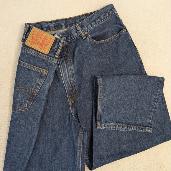Levis 560 Jeans Mens 40x30 Blue Denim Comfort Fit Loose Tapered Cotton. - Picture 1 of 9